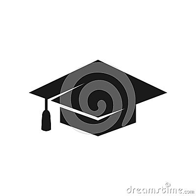 Graduation Hat Logo Design Vector Illustration