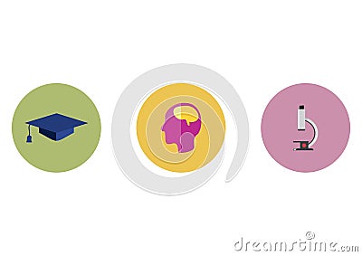 graduation icons. Vector illustration decorative design Vector Illustration