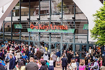 Graduation at Key Arena Editorial Stock Photo