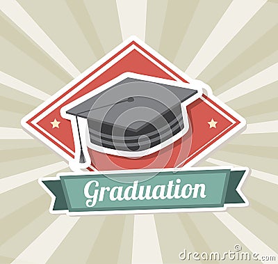 Graduation label Vector Illustration