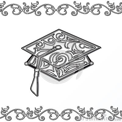 Graduation mortar board Vector Illustration