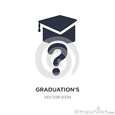 graduation's questions icon on white background. Simple element illustration from Other concept Vector Illustration