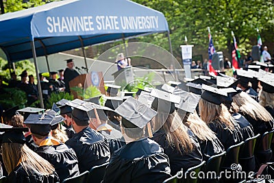 Graduation Speech Editorial Stock Photo