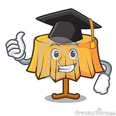 Graduation table cloth character cartoon Vector Illustration