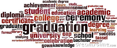 Graduation word cloud Vector Illustration