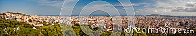 Graet panoramic view of Barcelona Stock Photo