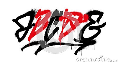 Graffiti alphabet Vector Illustration