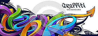 Graffiti Arrows Background Vector Illustration