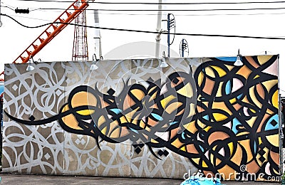 Graffiti art getaway park coney island new york Editorial Stock Photo