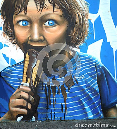 Graffiti art Editorial Stock Photo