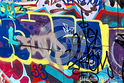 Graffiti Beautiful Abstract Creative Background Color Editorial Stock Photo