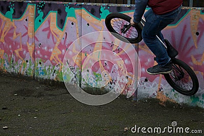 Graffiti Bmx rider Editorial Stock Photo