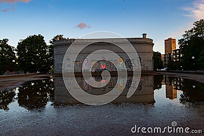 Graffiti on a building at Cal Anderson Park Editorial Stock Photo