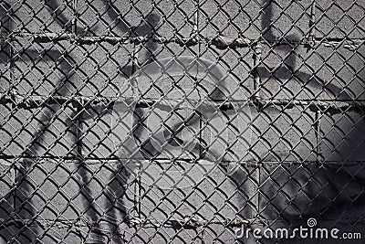 Graffiti and Chain Link Background Stock Photo