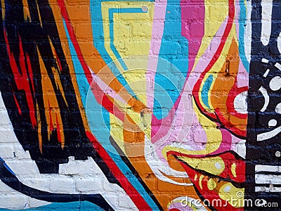 Graffiti, colored wall, Multi-colored abstract graffiti Editorial Stock Photo