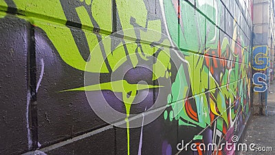 Graffiti colorful colors Editorial Stock Photo