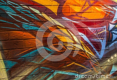 Graffiti, colorful urban Editorial Stock Photo