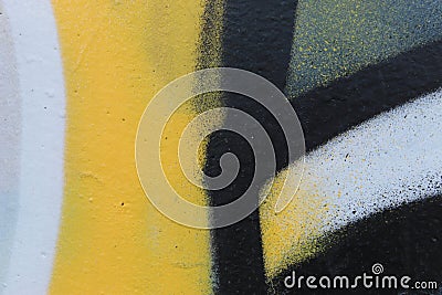 Graffiti Colours Wall Fragment Texture For Background. Stock Photo