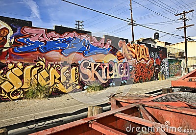 Graffiti East Los Angeles Editorial Stock Photo