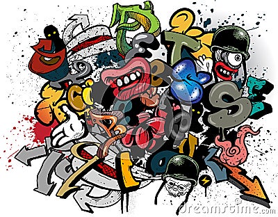 Graffiti elements Vector Illustration