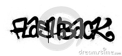 Graffiti flashback word sprayed in black over white Vector Illustration