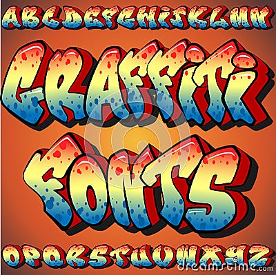 Graffiti Fonts Vector Illustration