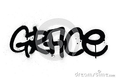 Graffiti grace word sprayed in black over white Vector Illustration