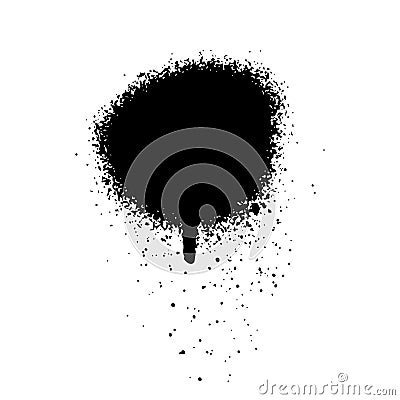 Graffiti grunge spray design element in black and white Vector Illustration