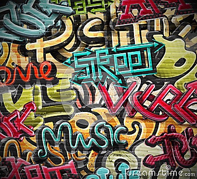 Graffiti grunge texture Vector Illustration