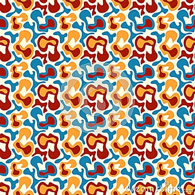 Graffiti on an orange background. Tribal striped seamless pattern Vector Illustration