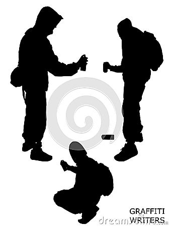 Graffiti painters 01 Vector Illustration