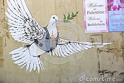Graffiti Palestine Editorial Stock Photo