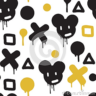 Graffiti seamless pattern Vector Illustration