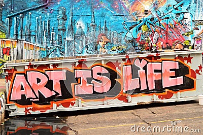 Graffiti serves as life advice Editorial Stock Photo