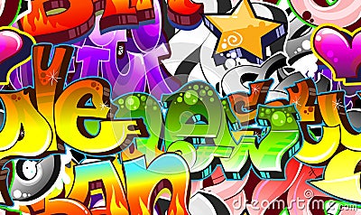 Graffiti Urban Art Background Stock Photo