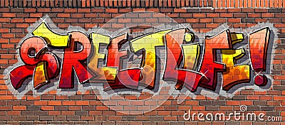 Graffiti wall Stock Photo