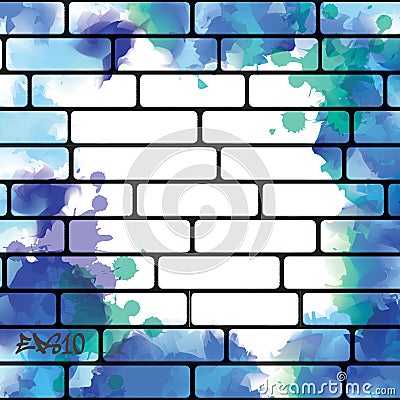 Graffiti wall background, urban art Vector Illustration