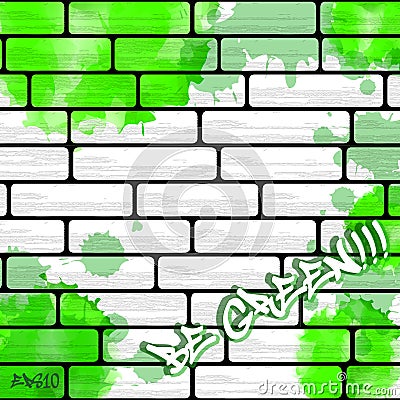 Graffiti wall background, urban art Vector Illustration