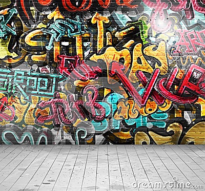 Graffiti on wall Vector Illustration