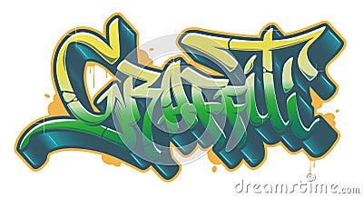 Graffiti word in graffiti style. Vector text Vector Illustration