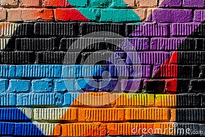 Graffity wall. Abstract detal of Urban street art design close-up. Modern iconic urban culture, stylish pattern. Can be Stock Photo