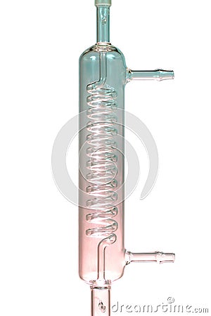 Graham condenser for distillation Stock Photo