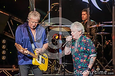 Graham Rusell and Russell Hitchcock from air supply, singing beautiful melody at Epcot in Walt Disney World 3 Editorial Stock Photo