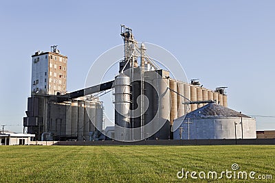 A Grain Co-op Facility Stock Photo
