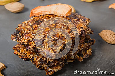 Grain crunch and dry fruite Stock Photo