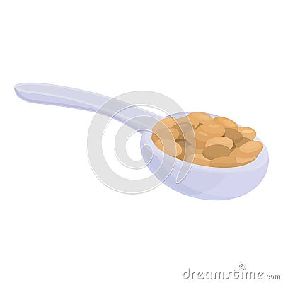 Grain lentil icon cartoon vector. Lentil bowl seed Vector Illustration
