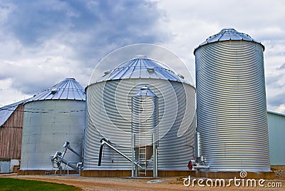 Grain Silo Stock Photo