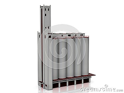 Grain silos Stock Photo