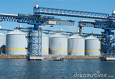 Grain terminal Stock Photo