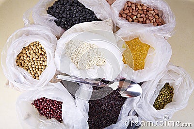 Grains and beans Stock Photo